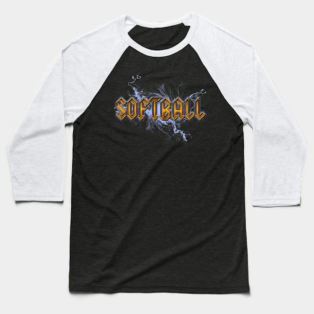 Heavy Metal Softball Baseball T-Shirt by Eggy's Blackberry Way